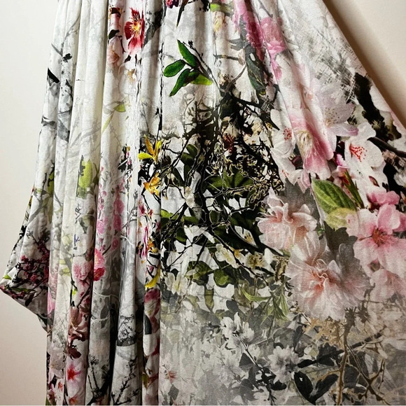 MARIAGRAZIA PANIZZI RARE Artsy Floral Strappy Faux Leather Harem Jumpsuit Romper - Picture 5 of 11